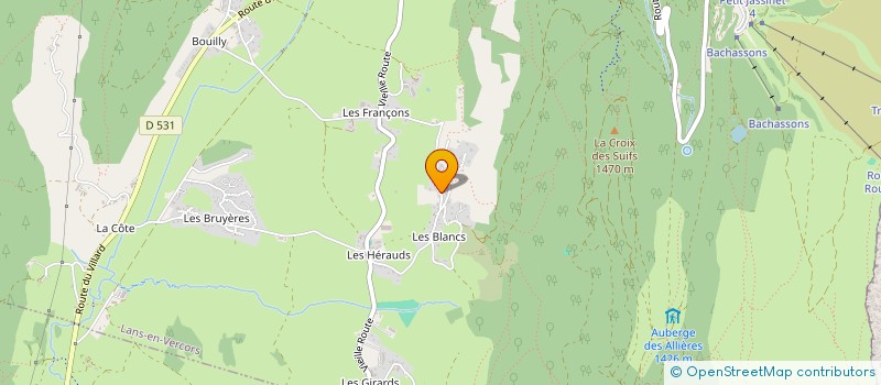 localisation de l'entreprise LES 4 TEMPS  LANS-EN-VERCORS