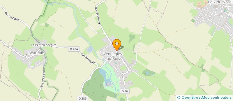 localisation de l'entreprise LES 4 V à VENDEGIES-AU-BOIS