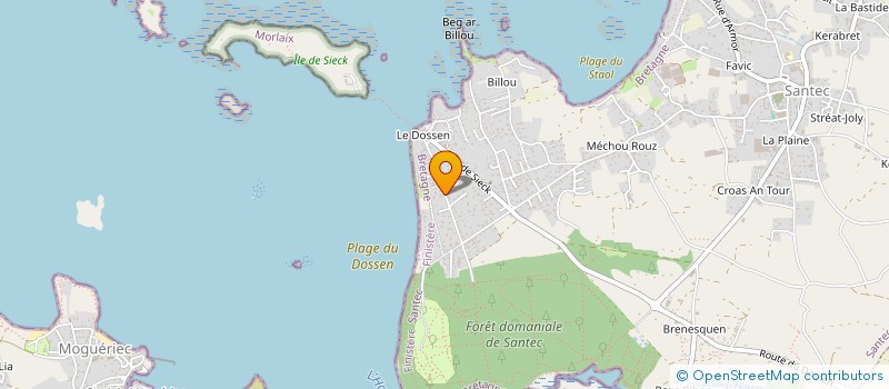 localisation de l'entreprise LES 4 VENTS  SANTEC