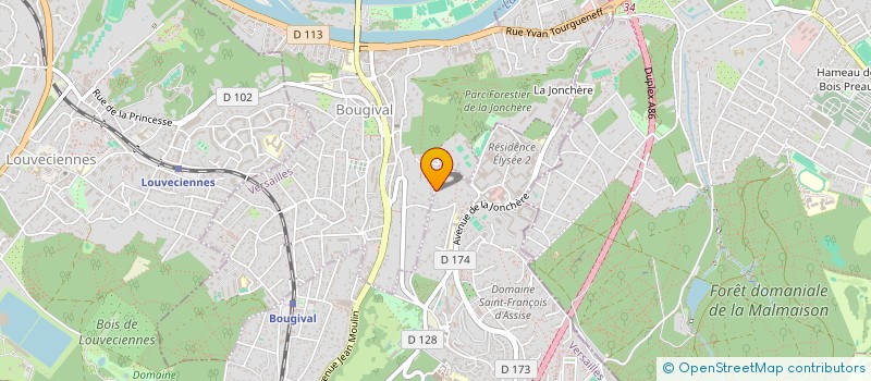 localisation de l'entreprise LES 4 VENTS  BOUGIVAL