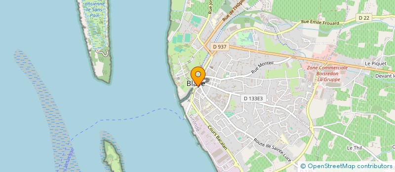 localisation de l'entreprise LES 4 ZEBRES à BLAYE