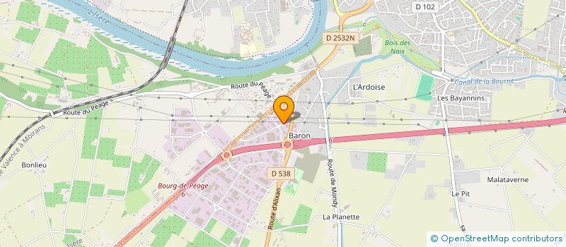 localisation de l'entreprise LES 4AS  BOURG-DE-PEAGE