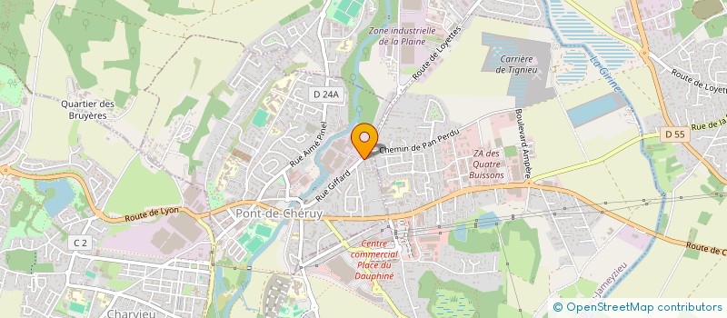 localisation de l'entreprise LES 4F  PONT-DE-CHERUY