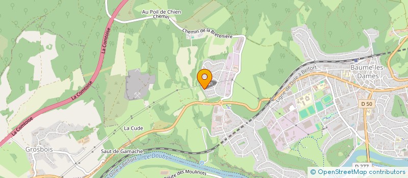 localisation de l'entreprise LES 4G  BAUME-LES-DAMES