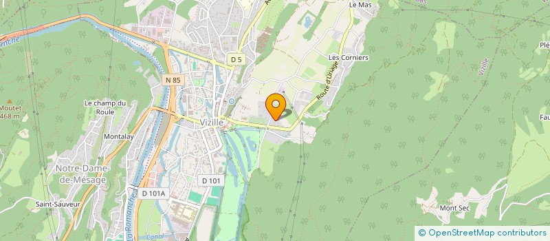 localisation de l'entreprise LES 4M  VIZILLE