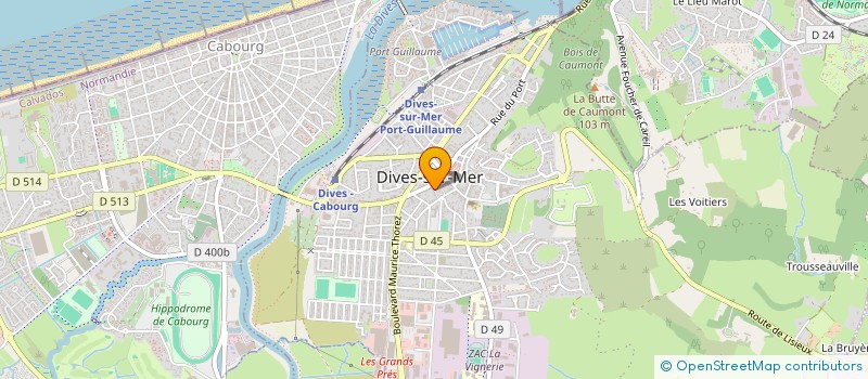 localisation de l'entreprise LES 4P à DIVES-SUR-MER