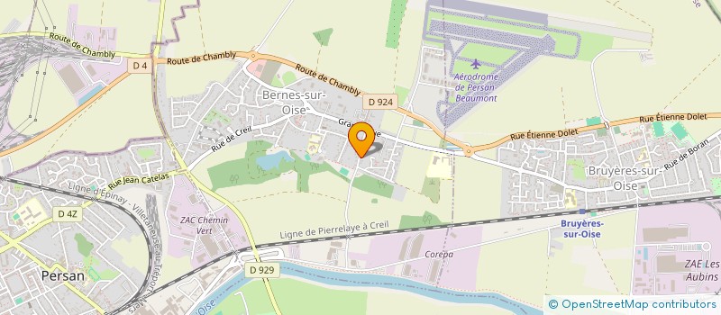 localisation de l'entreprise LES 4T  BERNES-SUR-OISE