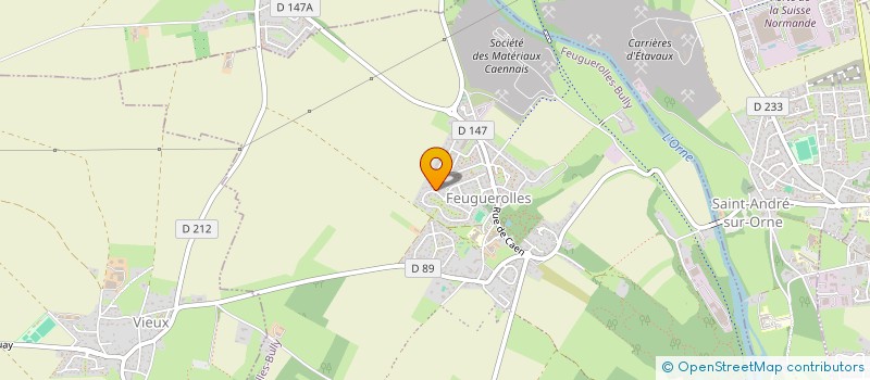 localisation de l'entreprise LES 5 A  FEUGUEROLLES-BULLY