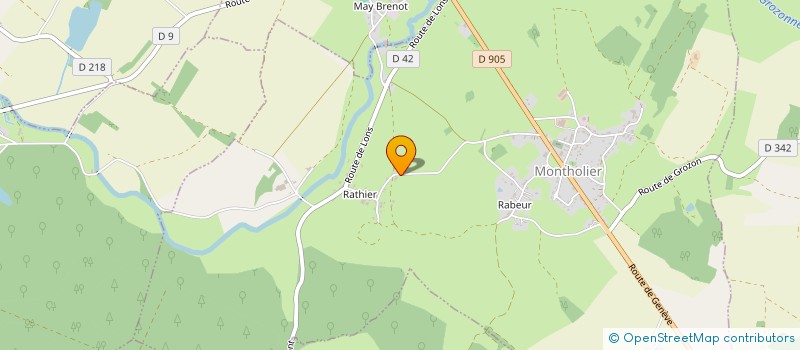 localisation de l'entreprise LES 5 APARTS  MONTHOLIER