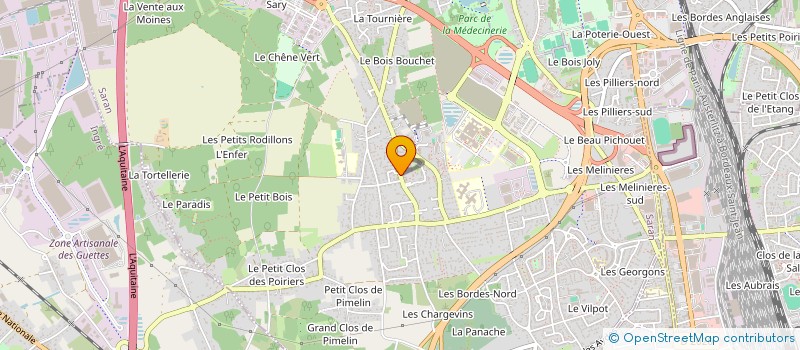 localisation de l'entreprise LES 5 B à SARAN