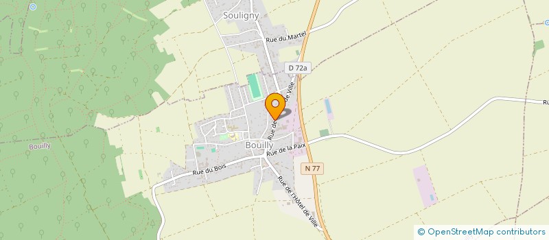 localisation de l'entreprise LES 5 BALLES DE LA MAIN  BOUILLY