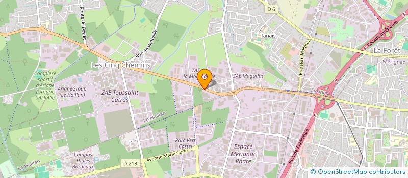 localisation de l'entreprise LES 5 CHEMINS  LE HAILLAN