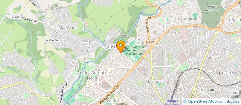 localisation de l'entreprise LES 5 CIMES  LIMOGES