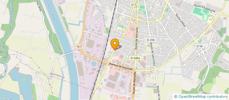 localisation de l'entreprise LES 5 CONTINENTS  MONTELIMAR