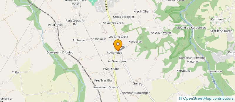 localisation de l'entreprise LES 5 CROIX  LANNION