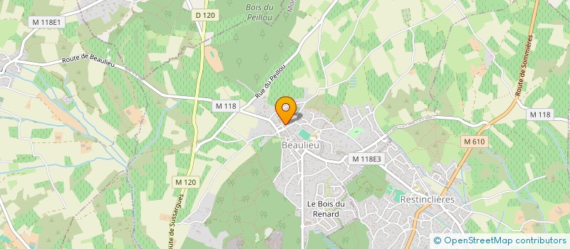 localisation de l'entreprise LES 5 DOIGTS DE LA MAIN à BEAULIEU