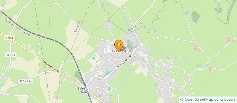 localisation de l'entreprise LES  5 ETOILES  SAINS-DU-NORD