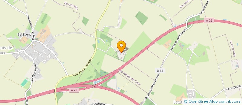 localisation de l'entreprise LES 5 F  LES HAUTS-DE-CAUX