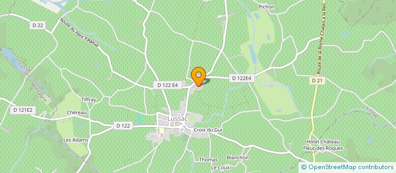 localisation de l'entreprise LES 5 G.  LIBOURNE