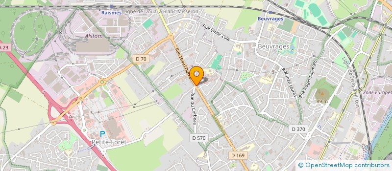 localisation de l'entreprise LES 5 G  RAISMES