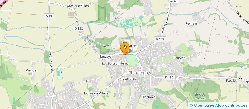 localisation de l'entreprise LES 5 H  CHAPONNAY