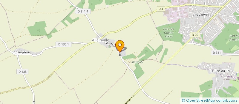 localisation de l'entreprise LES 5 J à ALLAINVILLE