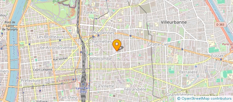 localisation de l'entreprise LES 5 K  VILLEURBANNE