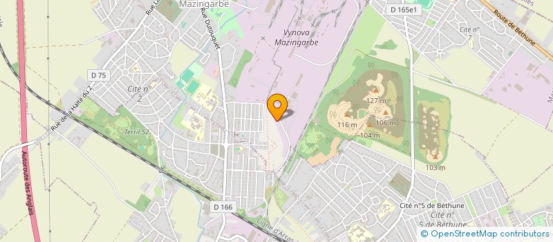 localisation de l'entreprise LES 5 L  MAZINGARBE