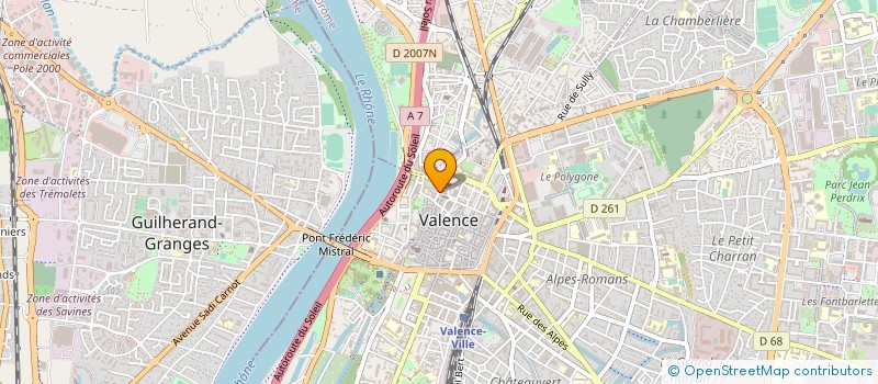 localisation de l'entreprise LES 5 N à VALENCE
