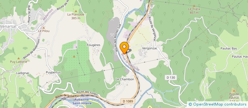 localisation de l'entreprise LES 5 R  AUBAZINES