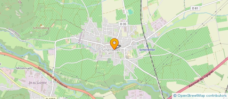 localisation de l'entreprise LES 5 ROSES  SCHERWILLER