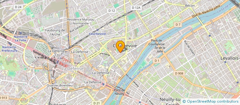 localisation de l'entreprise LES 5 RUES à COURBEVOIE