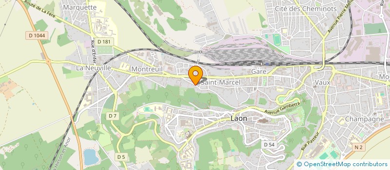 localisation de l'entreprise LES 5 T à LAON