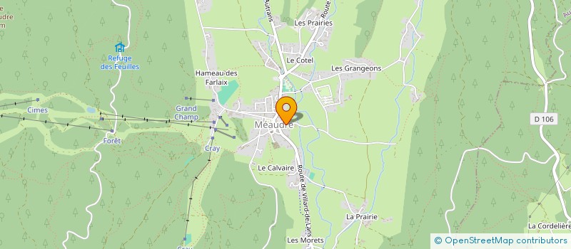 localisation de l'entreprise LES 500 DIABLES  AUTRANS-MEAUDRE EN VERCORS