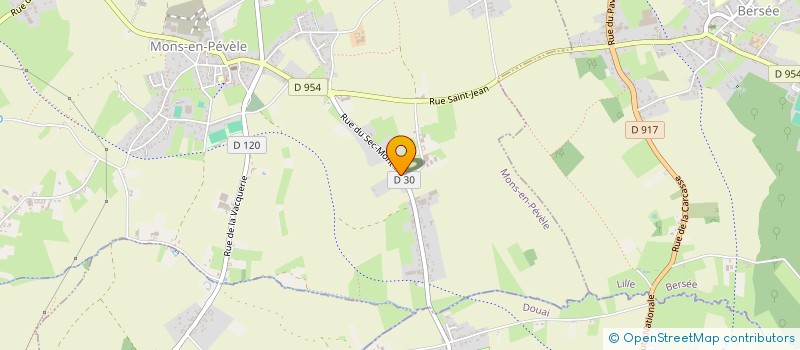 localisation de l'entreprise LES 5H  MONS-EN-PEVELE