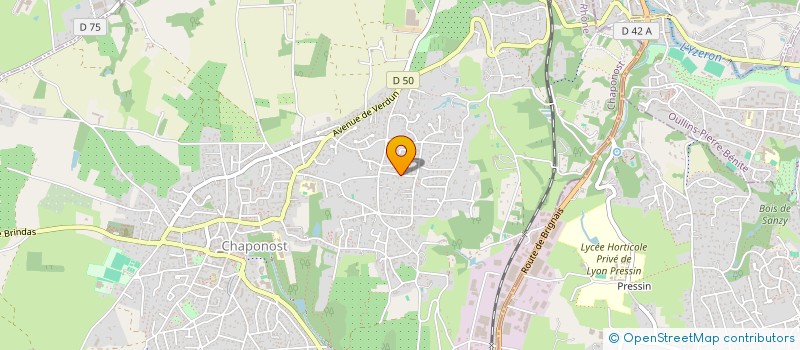 localisation de l'entreprise LES 5M  CHAPONOST