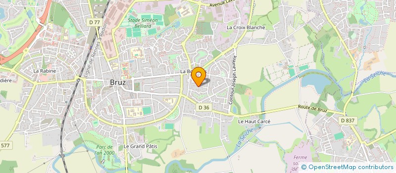 localisation de l'entreprise LES 6 ANGES  BRUZ