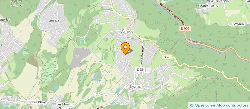 localisation de l'entreprise LES 6 HORIZONS  LYAUD