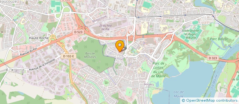 localisation de l'entreprise LES 6 O DES PINS à ANGERS