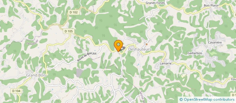 localisation de l'entreprise LES 6M CHARPENTES SARL à SAINTE-ANNE