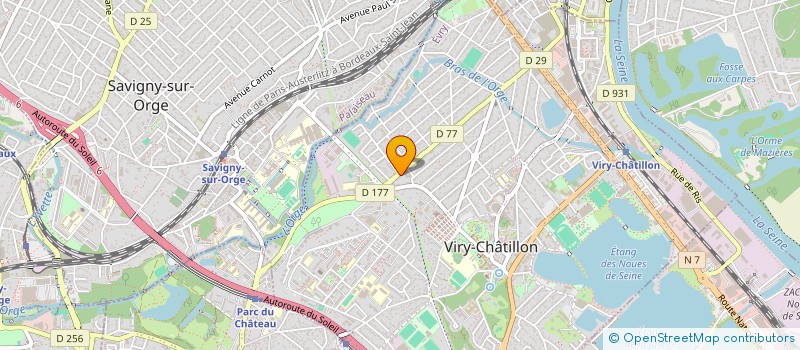 localisation de l'entreprise LES 7 ETOILES à VIRY-CHATILLON