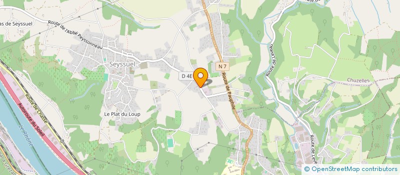localisation de l'entreprise LES 7 FONTAINES  SEYSSUEL