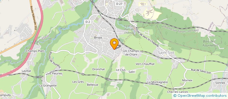 localisation de l'entreprise LES 7 NAINS  LA ROCHE-SUR-FORON