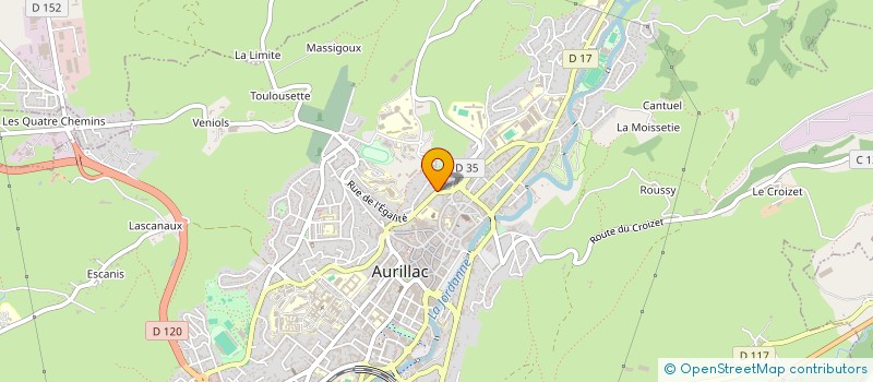 localisation de l'entreprise LES 7 POISSONS ROUGES à AURILLAC
