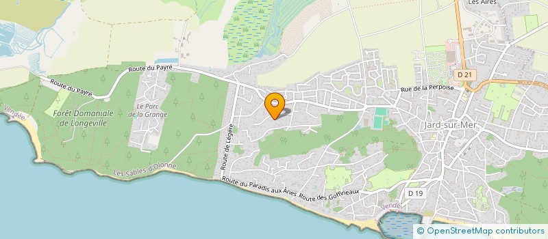 localisation de l'entreprise LES 8 COLIBRIS à JARD-SUR-MER