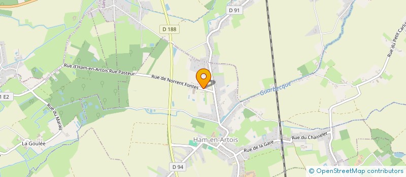 localisation de l'entreprise LES A CHAUSS'  HAM-EN-ARTOIS