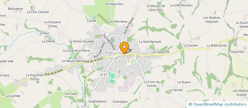 localisation de l'entreprise LES A'LIE DE LA VALLEE  PLOUGUENAST-LANGAST