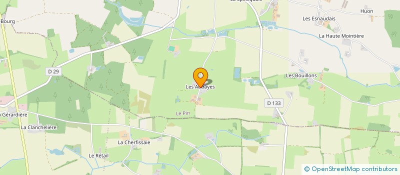 localisation de l'entreprise LES ABBAYES à LE PIN