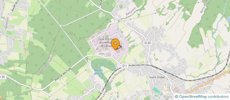 localisation de l'entreprise LES ABEILLES  BONS-EN-CHABLAIS