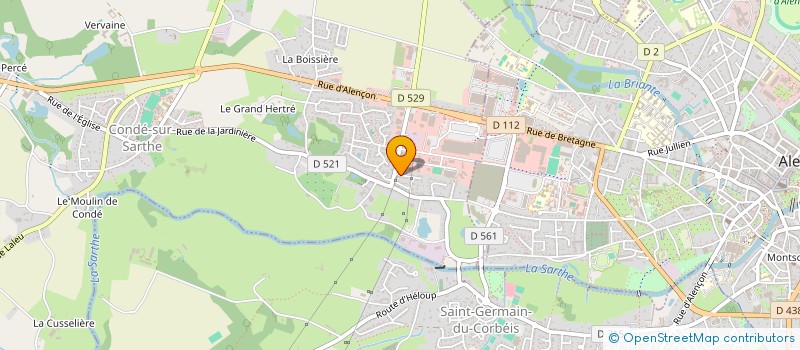 localisation de l'entreprise LES ABEILLES à CONDE-SUR-SARTHE